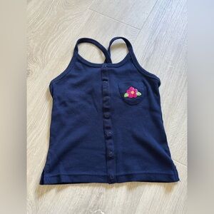 Route 66 Navy Camisole with Floral Accent